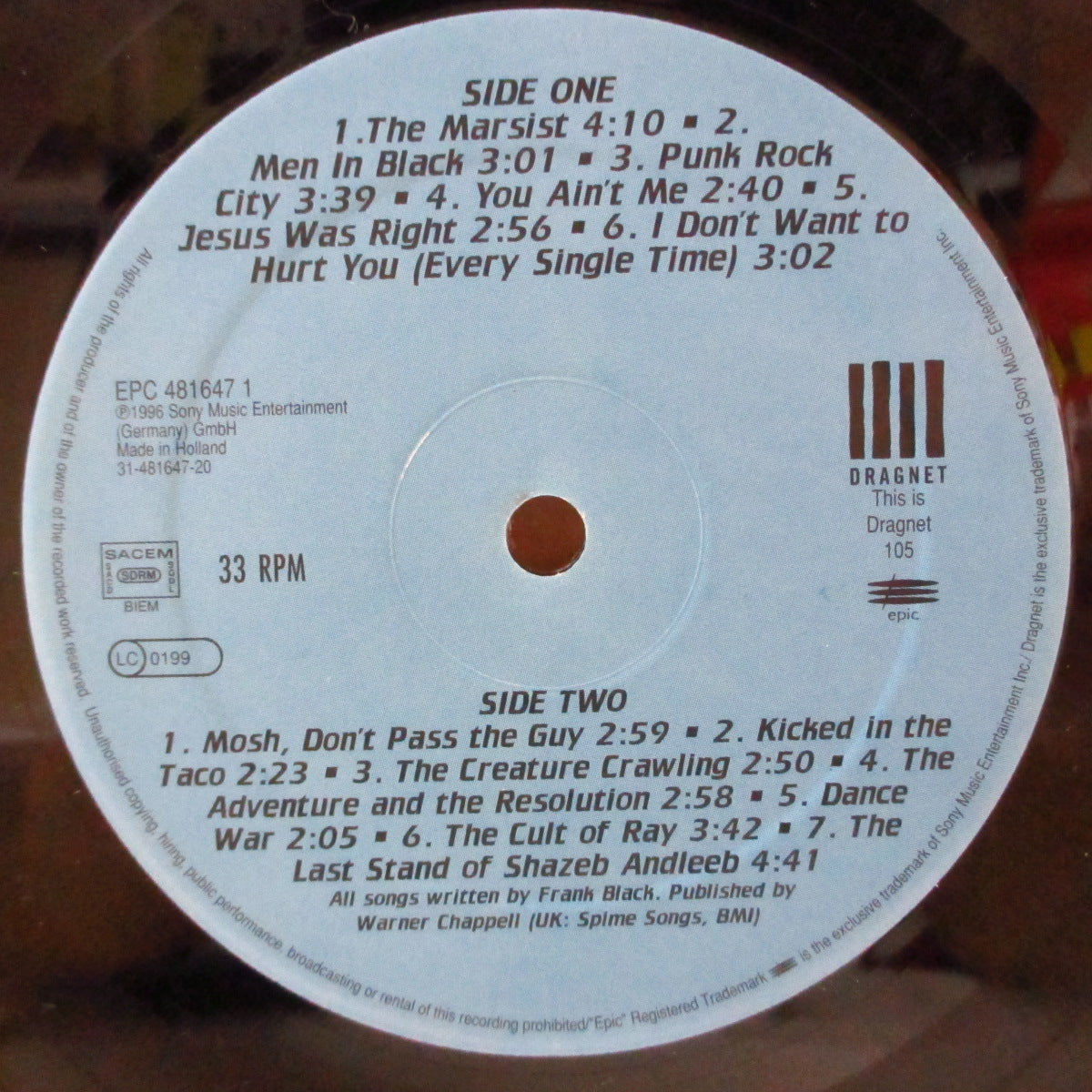 FRANK BLACK (フランク・ブラック) - The Cult Of Ray (German '96