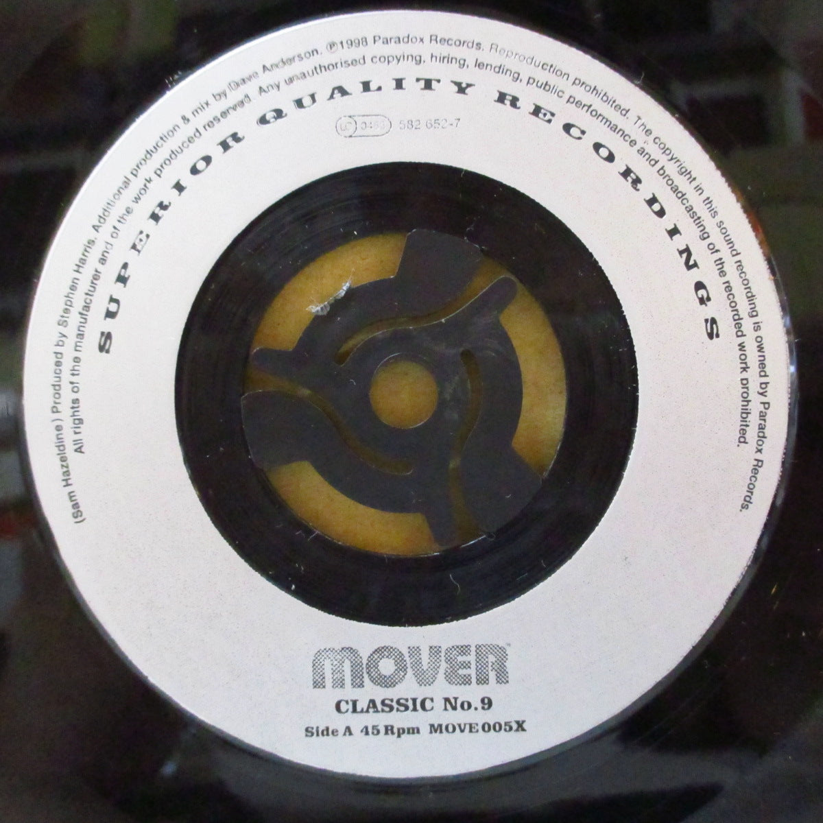 MOVER (ムーヴァー)  - Classic No.9 (UK 1,500枚限定 7インチ+ナンバリング入り光沢固紙ジャケ)