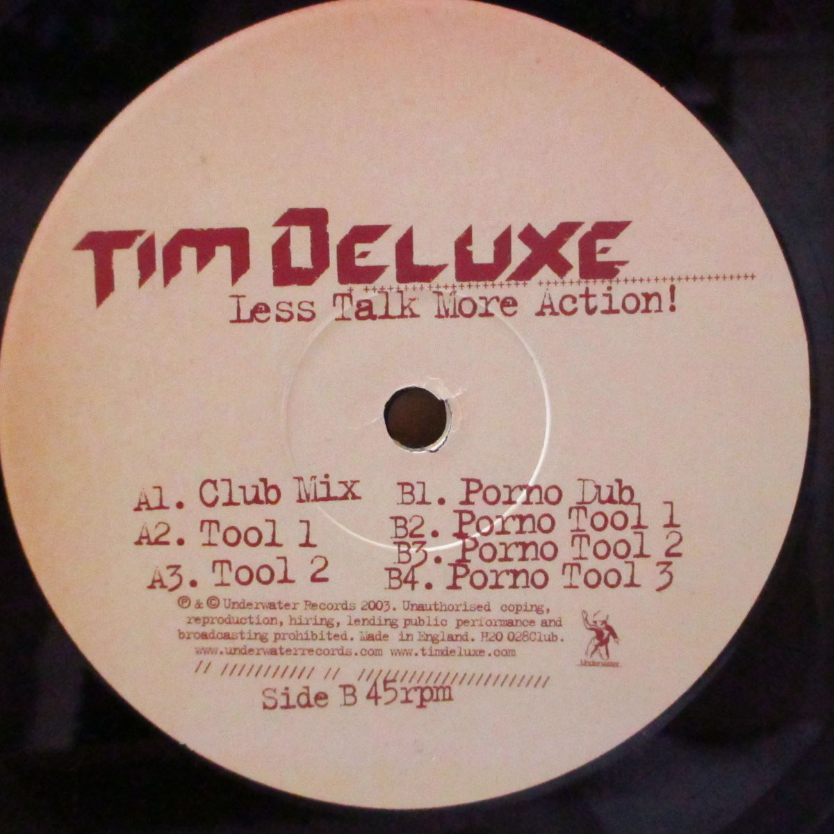 TIM DELUXE (ティム・デラックス)  - Less Talk More Action! (UK '03 オリジナル7曲入り 12インチ/ざら紙ジャケ)
