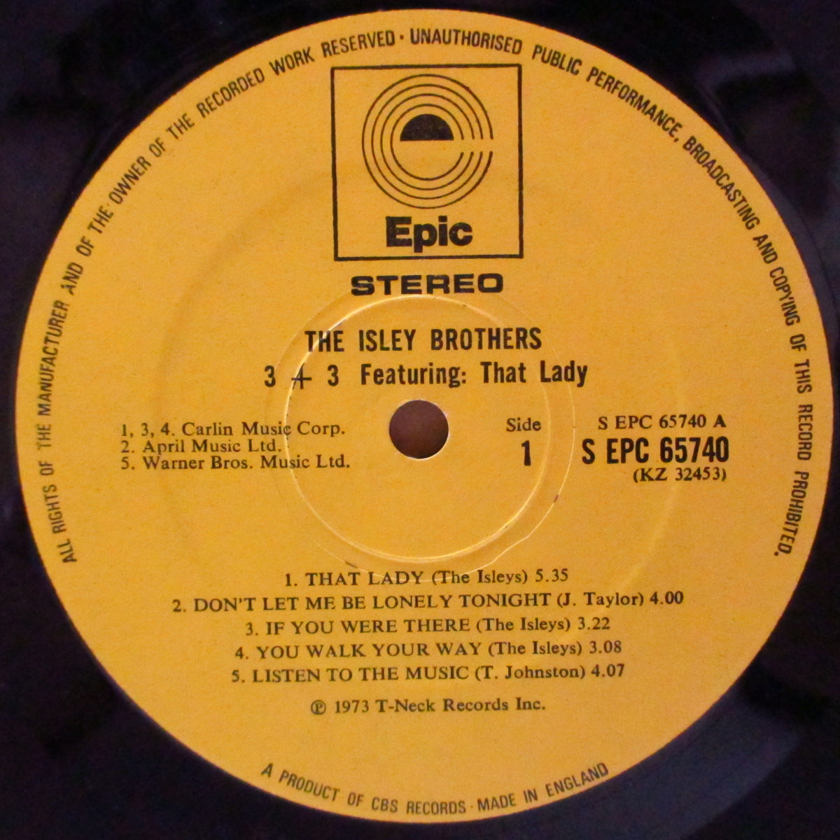 ISLEY BROTHERS (アイズレー・ブラザーズ) - 3 + 3 Featuring : That