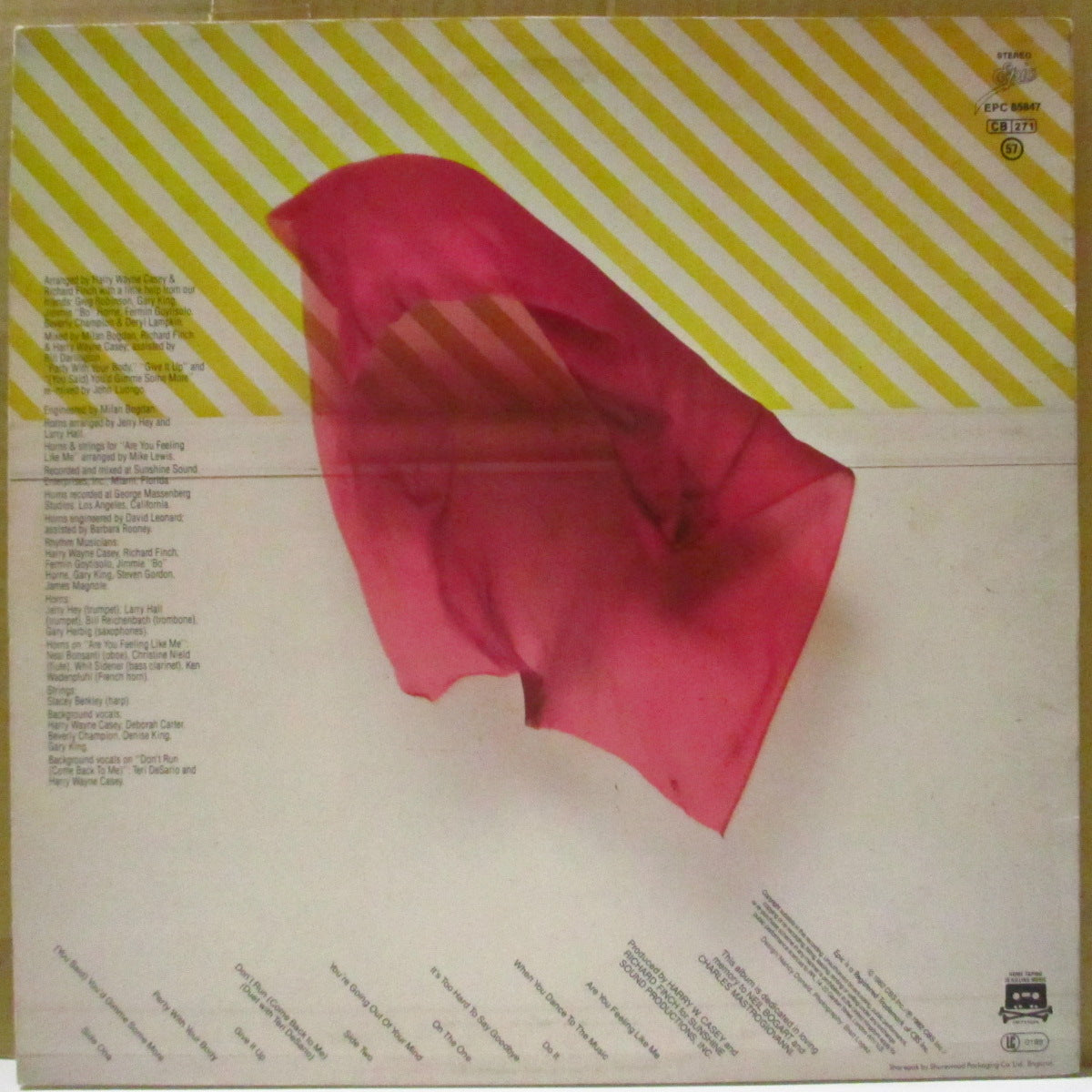 KC AND THE SUNSHINE BAND (KC アンド・ザ・サンシャイン・バンド)  - All In A Night's Work (UK '82 オリジナル・ステレオ LP)エレクトロ・ファンキーディスコ満載！