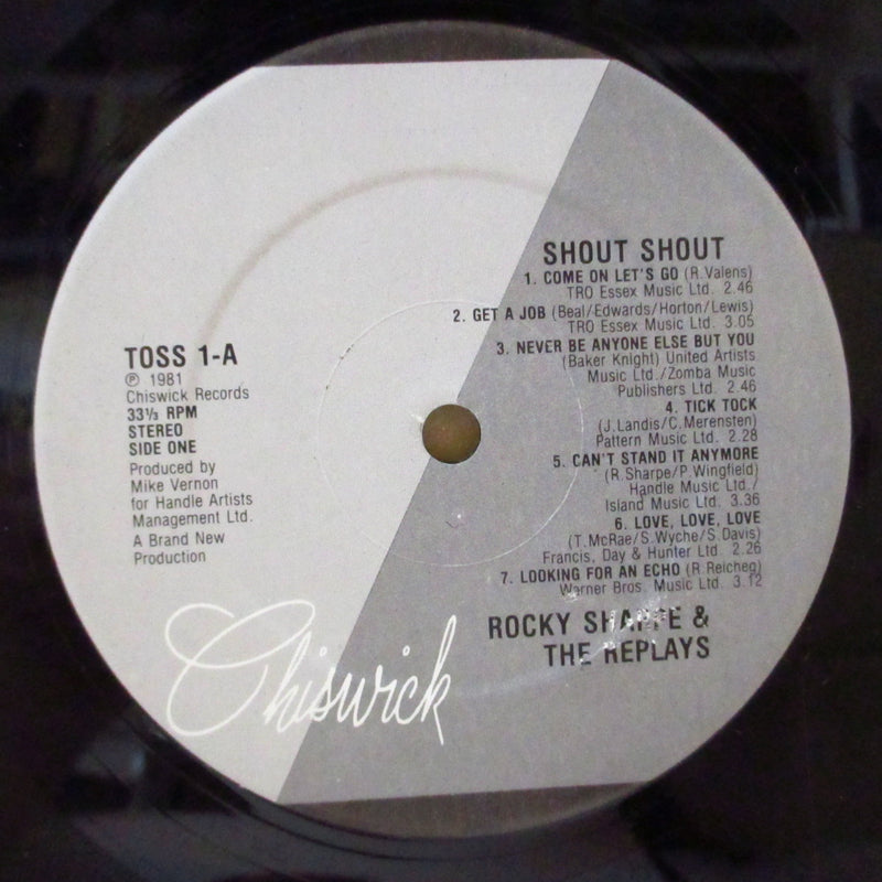 ROCKY SHARPE & THE REPLAYS (ロッキー・シャープ&ザ・リプレイズ)  - Shout! Shout! (UK '81 再発 LP/別デザインジャケ)