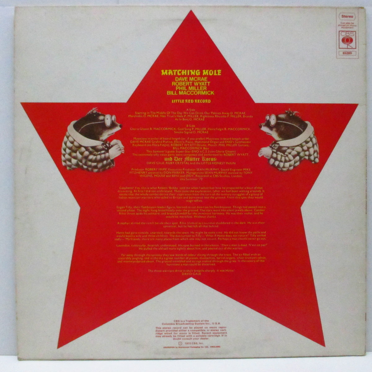 MATCHING MOLE (マッチング・モール)  - Little Red Record (UK オリジナル「オレンジラベ」LP+赤インナー) 