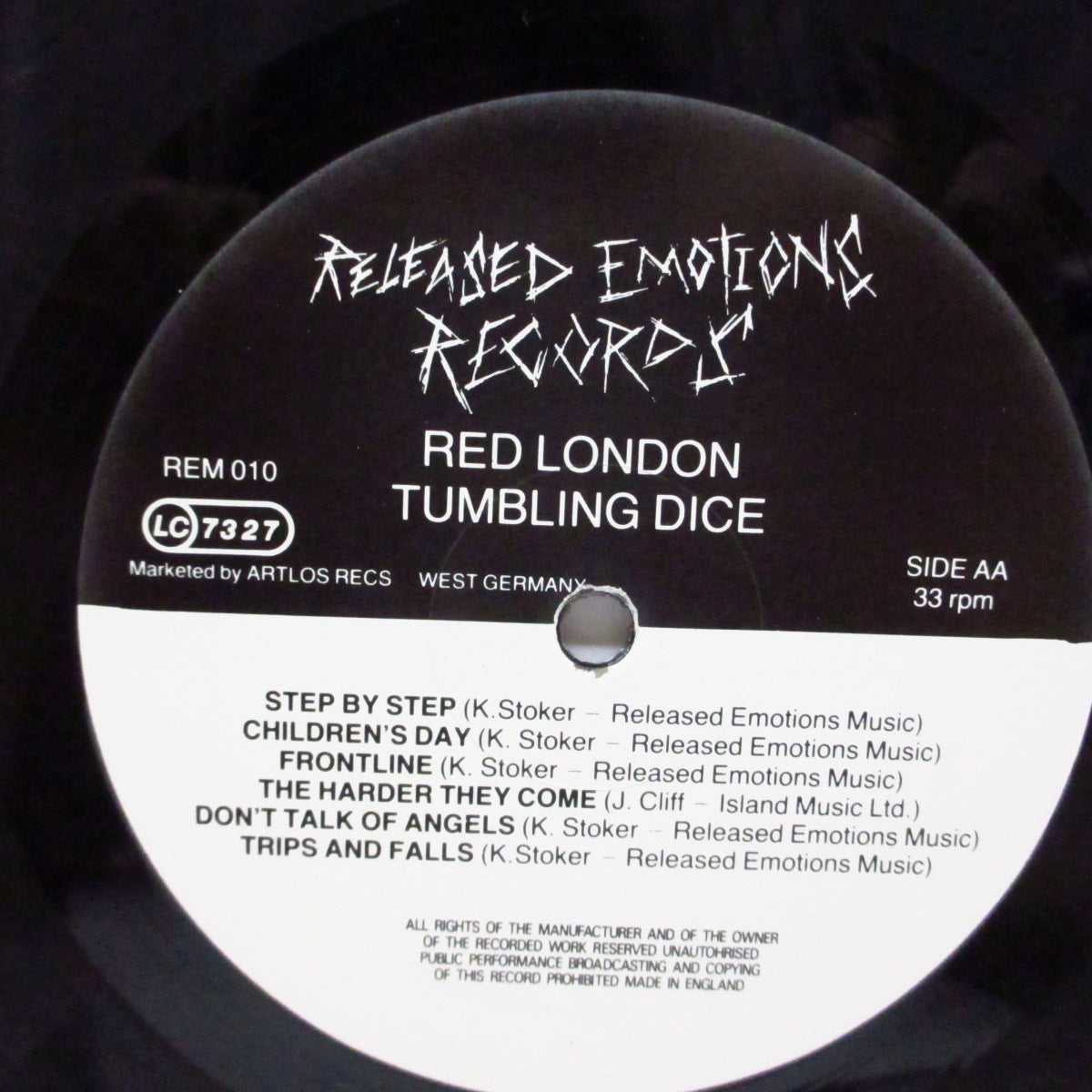 RED LONDON (レッド・ロンドン)  - Tumbling Dice (UK オリジナル LP+インサート/ステッカー付きジャケ）'90年復活第２弾アルバム！
