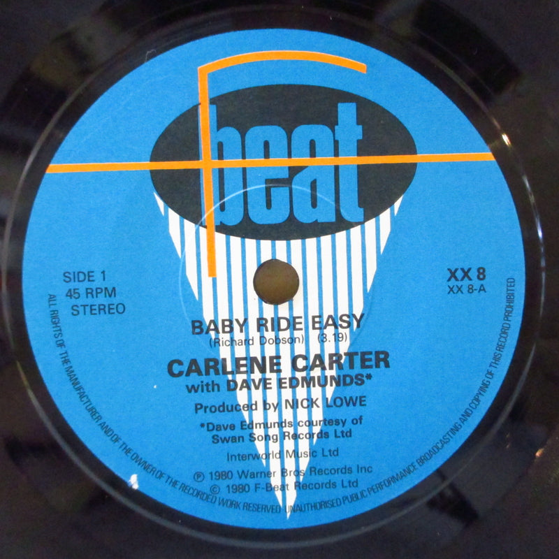CARLENE CARTER with Dave Edmunds  (カーレン・カーター)  - Baby Ride Easy (UK オリジナル 7インチ+光沢固紙ジャケ)