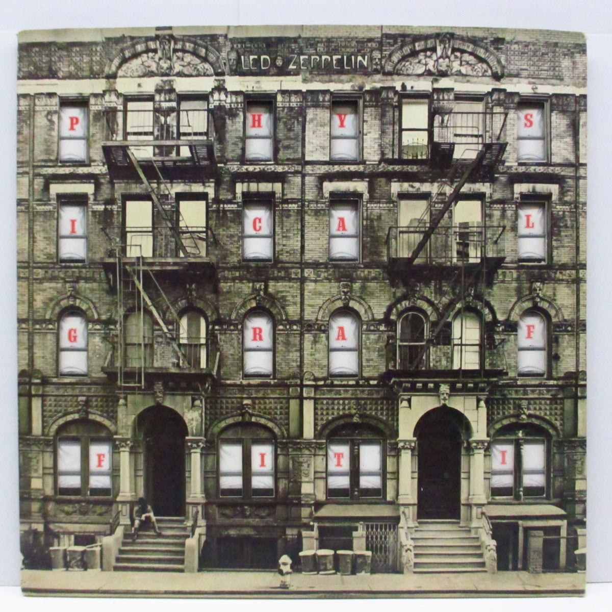 LED ZEPPELIN (レッド・ツェッペリン)  - Physical Graffiti (UK '75 再発「Wロゴ有ラベ」2xLP+インナー、インサート/初回窓開きジャケ)