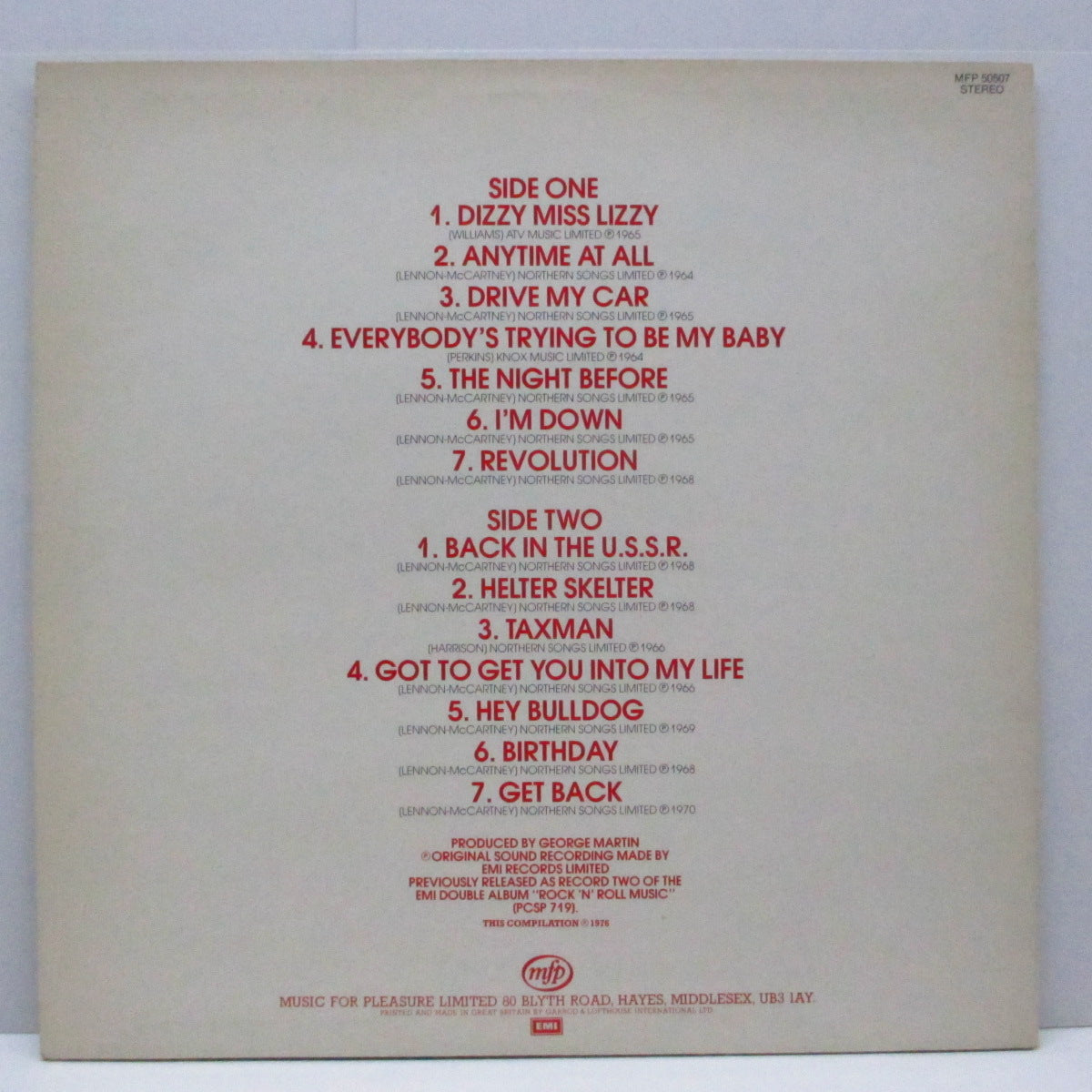 BEATLES (ビートルズ) - Rock 'N' Roll Music Vol.2 (UK オリジナル