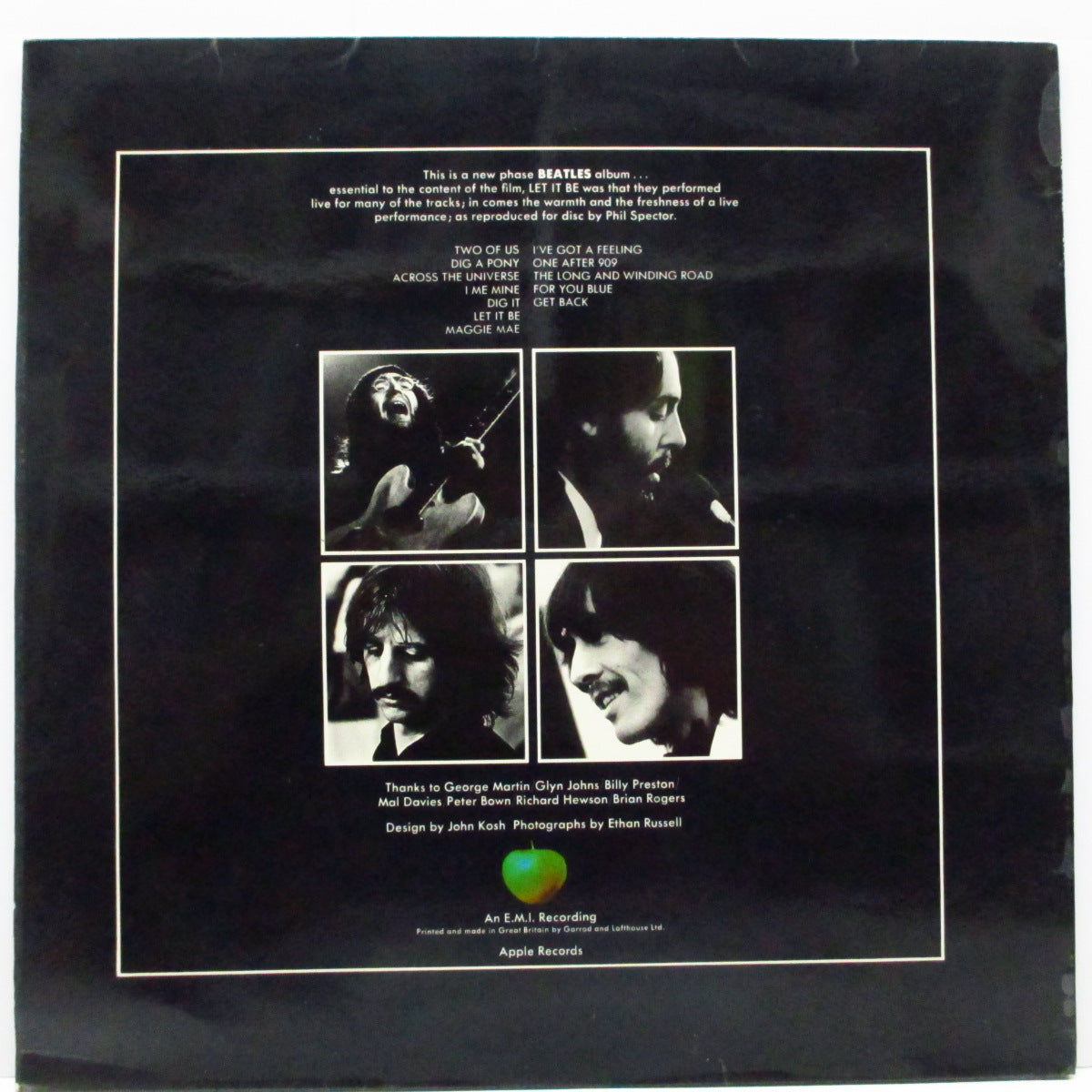 BEATLES (ビートルズ)  - Let It Be (UK '74 再発「フランス輸出プレス」LP/両面コーティングジャケ)