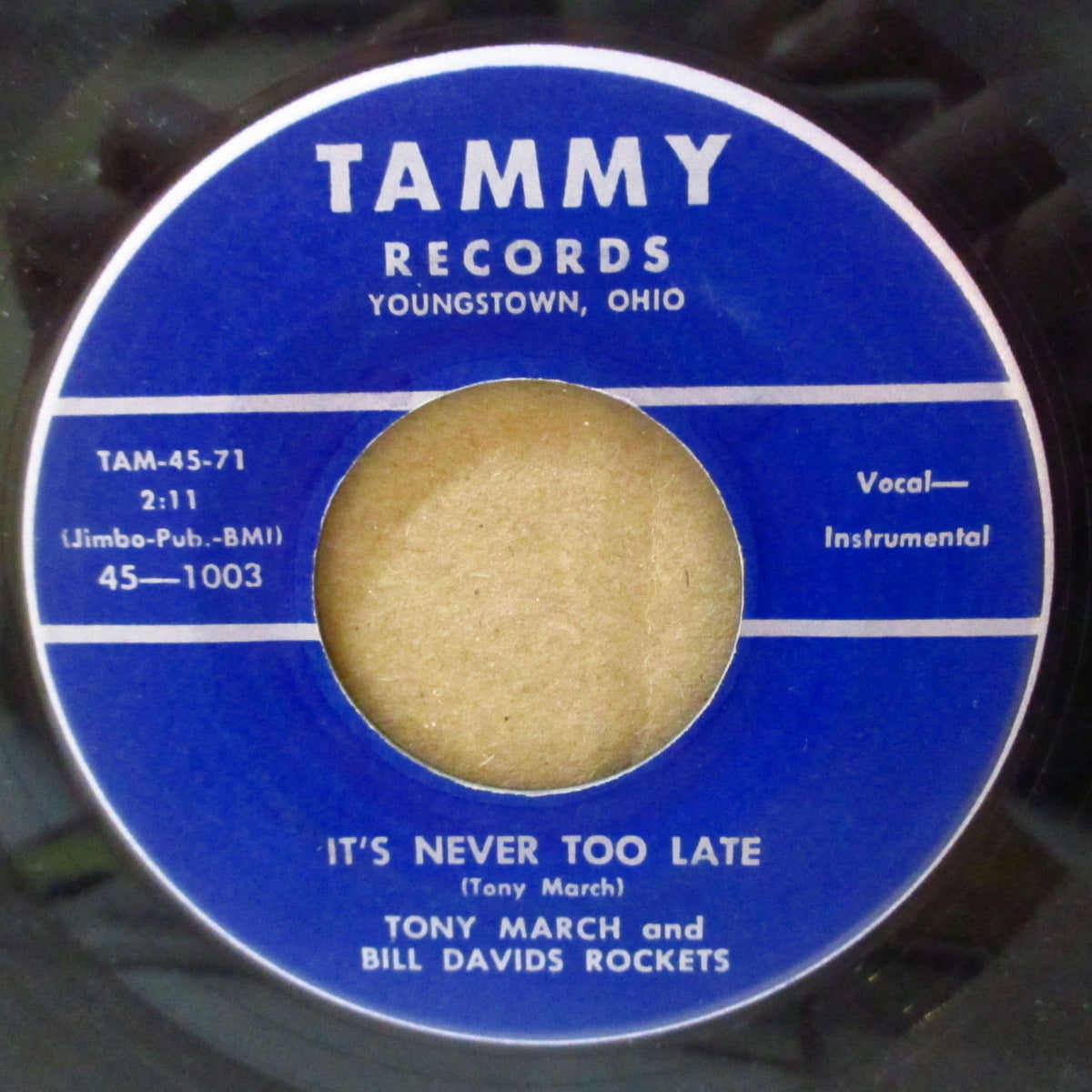 TONY MARCH & BILL DAVIS ROCKETS (トニー・マーチ &ビル・デイヴィス・ロケッツ)  - Show Down (US '58 セカンドプレス「ラベ周に銀線入りラベ」7インチ)ラスベガス・グラインド系ロッキン・ティティシェイク