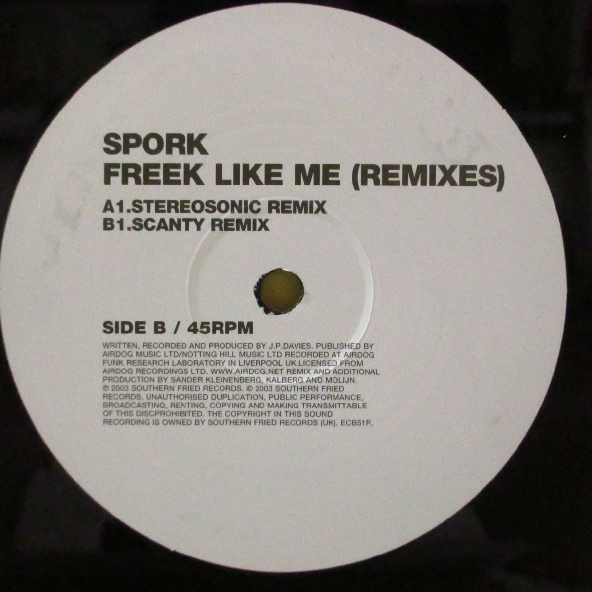 SPORK (スポーク)  - Freek Like Me - Remixes (UK '03 オリジナル 12インチ/光沢ダイカットスリーブ)