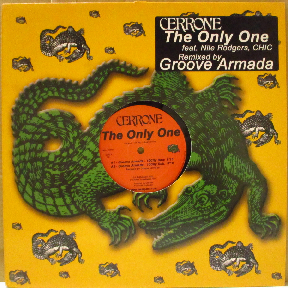 CERRONE (セローン)  - The Only One - Remixed By Groove Armada (UK '03 オリジナル33回転4曲入り 12インチ/レアステッカー付き光沢ダイカットスリーブ)