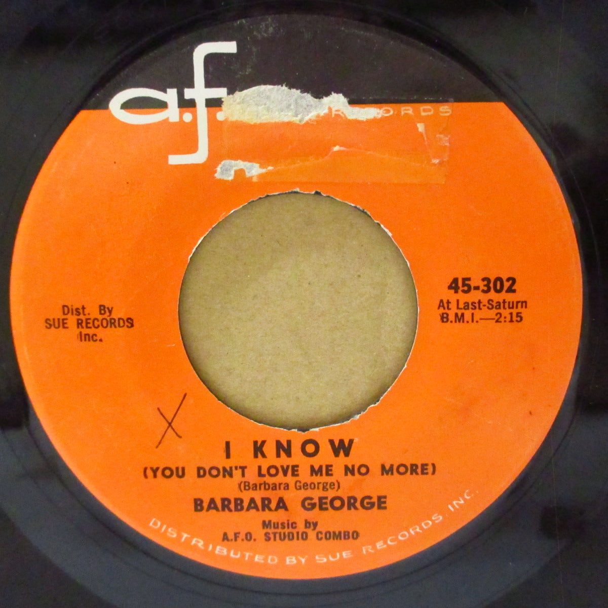 BARBARA GEORGE (バーバラ・ジョージ)  - I Know / Love  (Is Just A Chance You Take) (US '61 オリジナル「黒＆オレンジラベ・バージョン」7インチ) ノーザンPOP名曲！