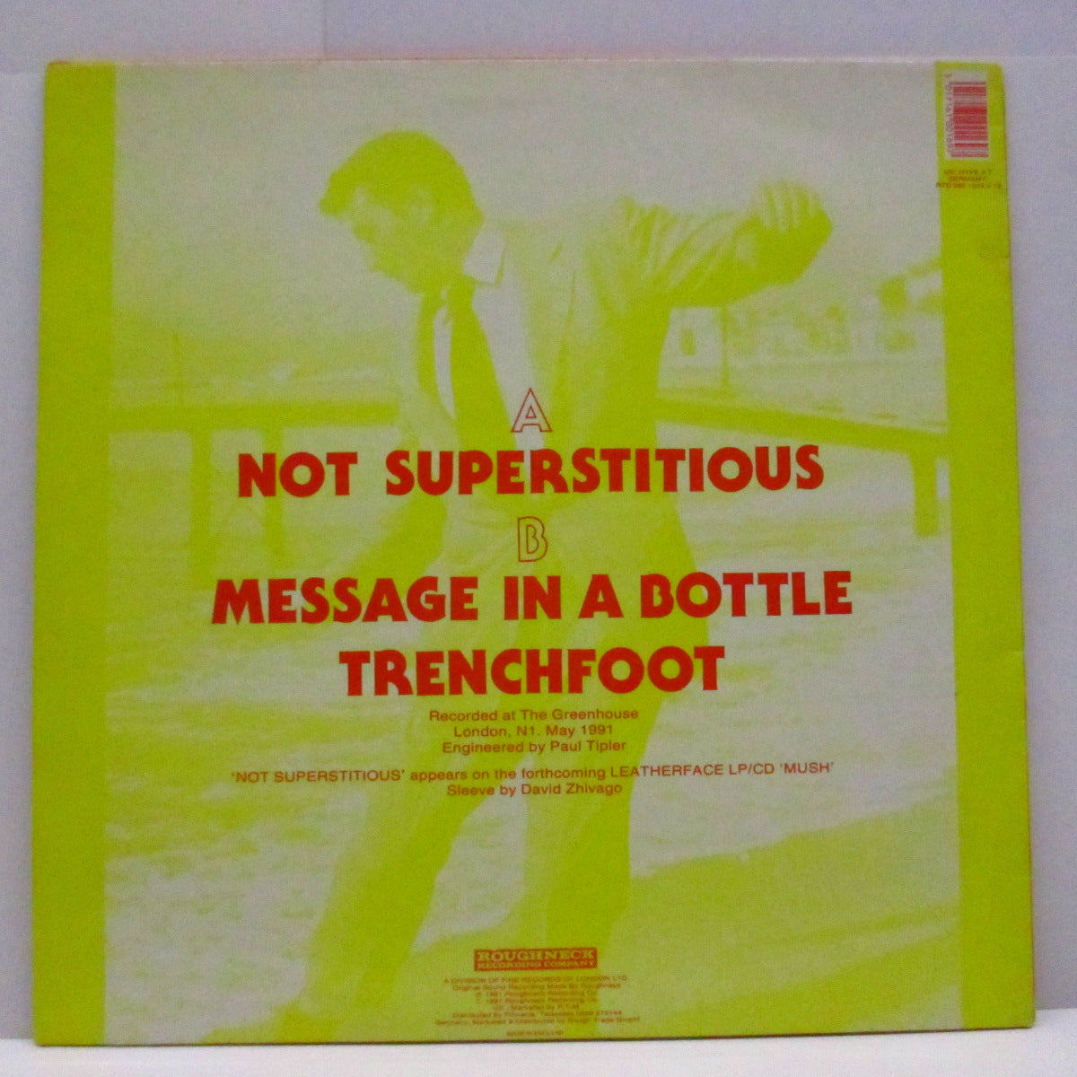 LEATHERFACE (レザーフェイス)  - Not Superstitious +2 (UK オリジナル 12") アルバム「Mush」からの先行カット !