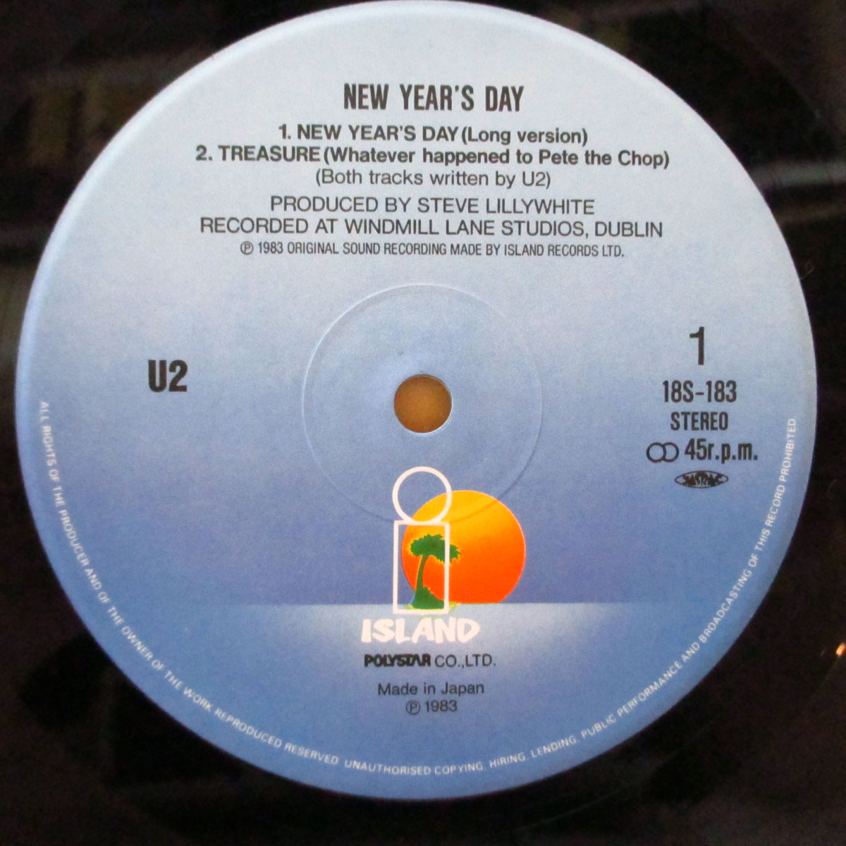 U2 - New Years Day +4 (Japan オリジナル5曲入り 12インチ+帯型