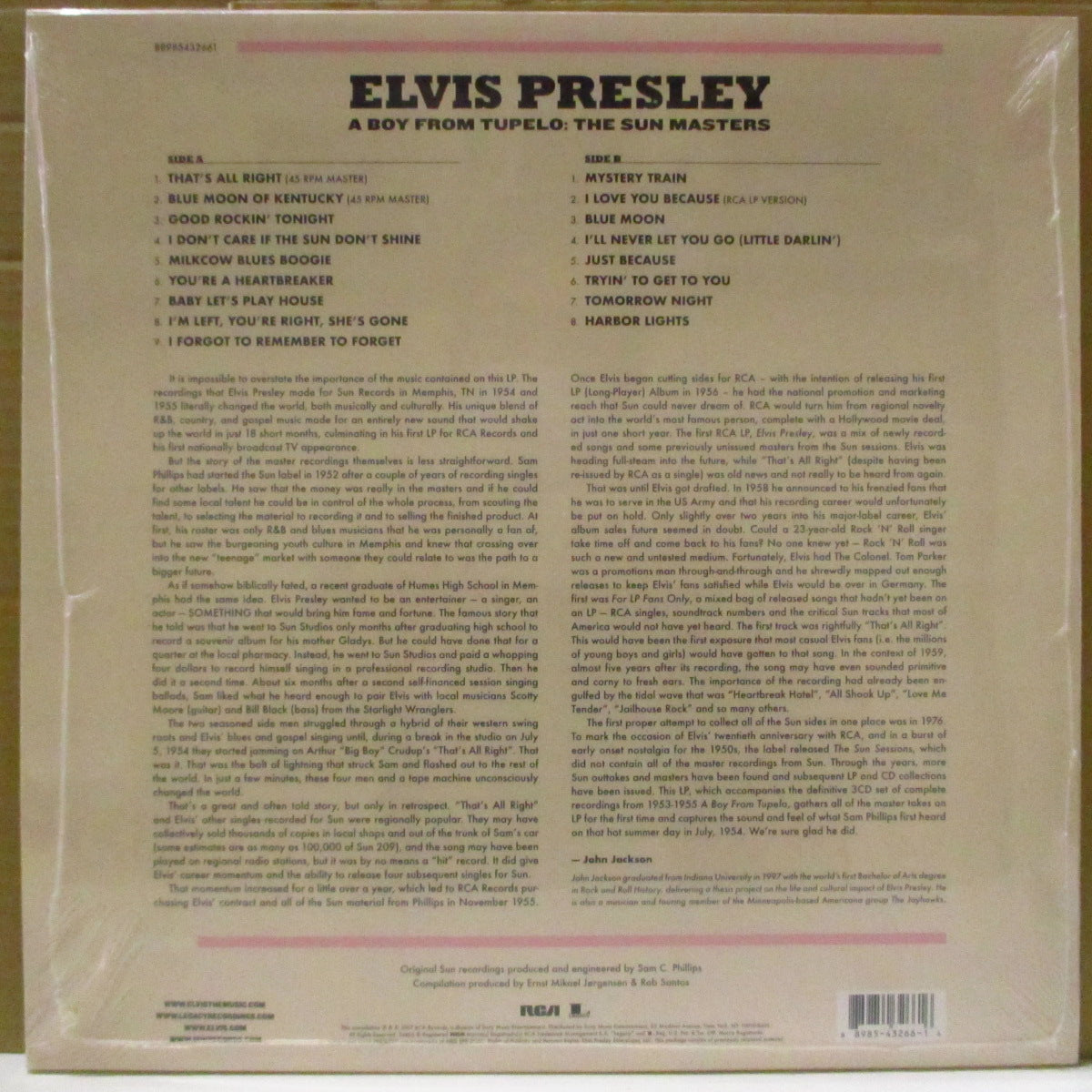 ELVIS PRESLEY (エルヴィス・プレスリー)  - A Boy From Tupelo: The Sun Masters (US '17 限定オリジナル・モノラル LP+インナー) SUN社録音編集コンピ！