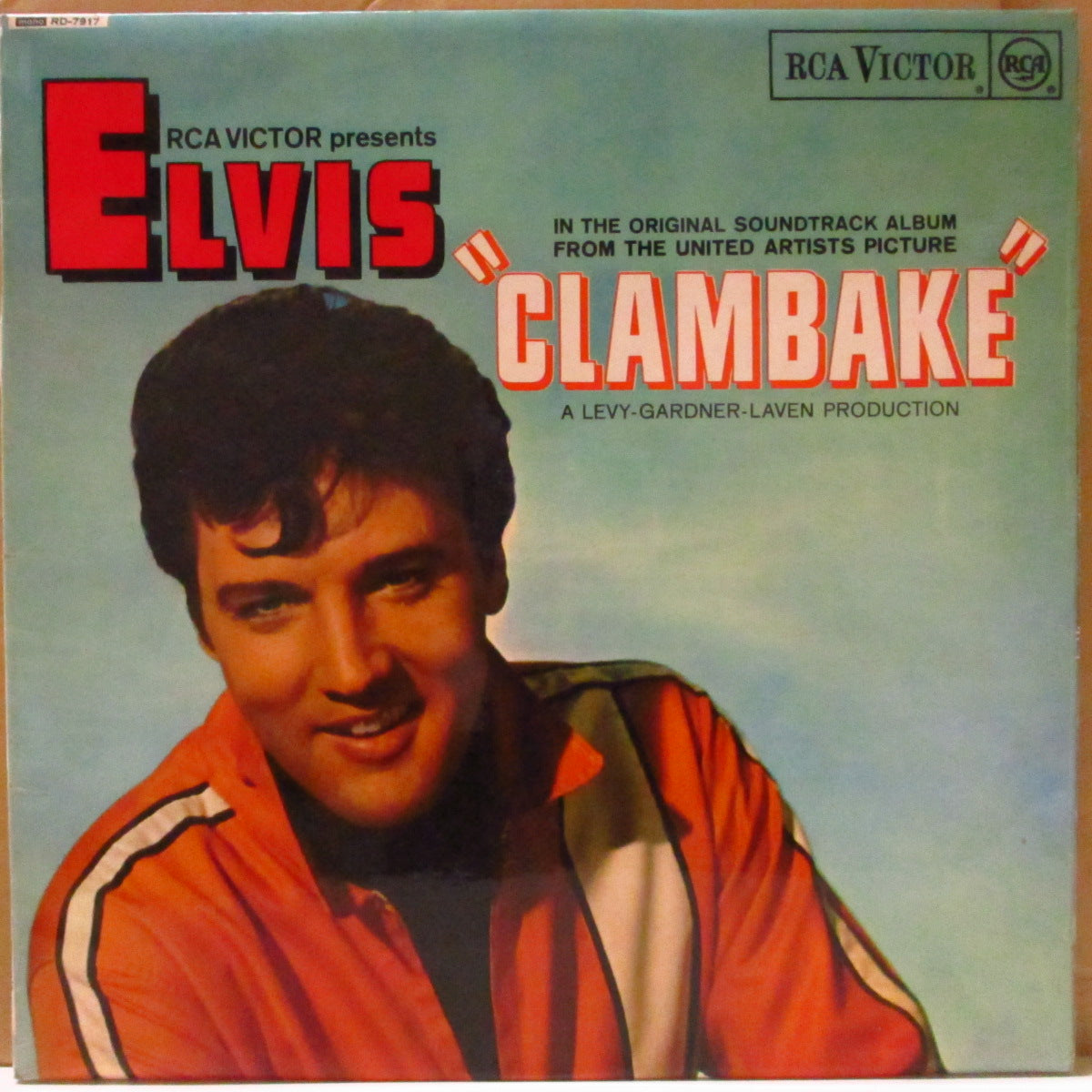 ELVIS PRESLEY (エルヴィス・プレスリー)  - Clambake (UK '68 オリジナル「レッド・スポット黒ラベ」モノラル LP/表面コーティング・ジャケ)エルヴィス主演映画（邦題:ブルー・マイアミ）サントラ