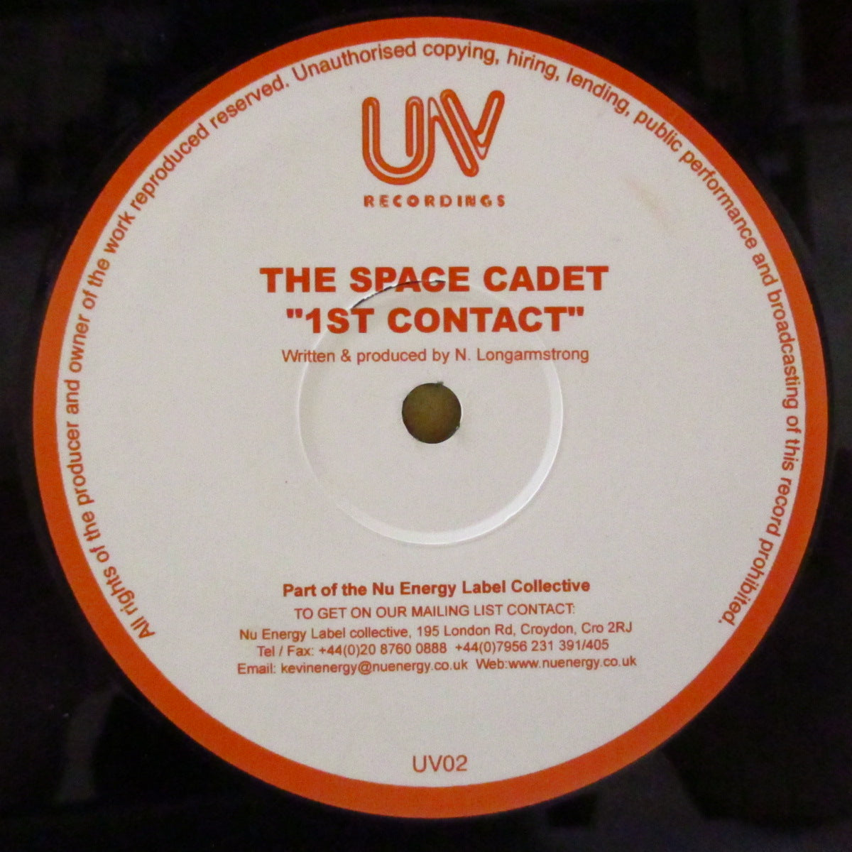 SPACE CADET, THE (ザ・スペース・カデット)  - 1st Contact (UK '00 オリジナル片面1曲のみ 12インチ/光沢ダイカットスリーブ)