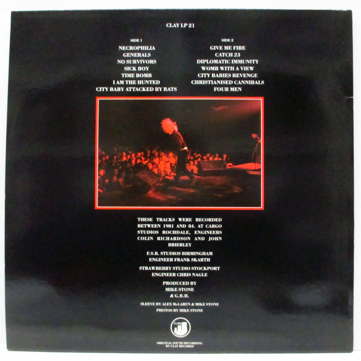 Charged G.B.H (チャージド G.B.H)  - The Clay Years 1981 To 84 (UK オリジナル「赤ロゴ」ラベ LP) 全14曲、初期ベスト！