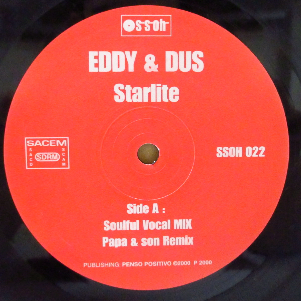 EDDY & DUS (エディ・アンド・ダス)  - Starlite - Remix (France '00 オリジナル33回転4曲入り 12インチ)
