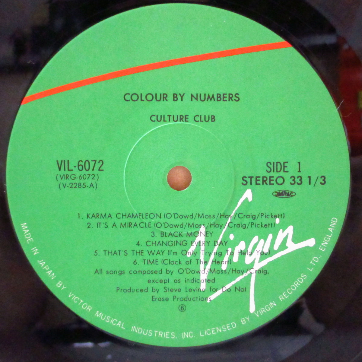 CULTURE CLUB (カルチャー・クラブ)  - Colour By Numbers (Japan '83 オリジナル LP+帯, 2xインサート) '83年2ndアルバム