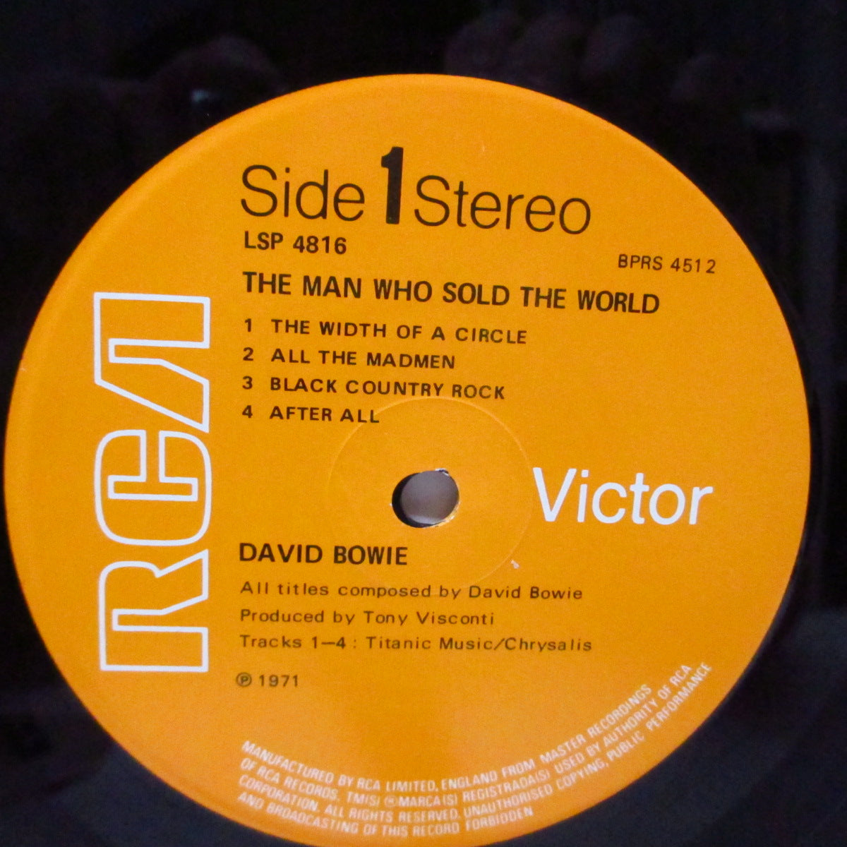 DAVID BOWIE (デヴィッド・ボウイ)  - The Man Who Sold The World (UK '72 Titanic Music 再発「オレンジラベ」 LP+ポスター、インナー/「Ziggy」ジャケ)