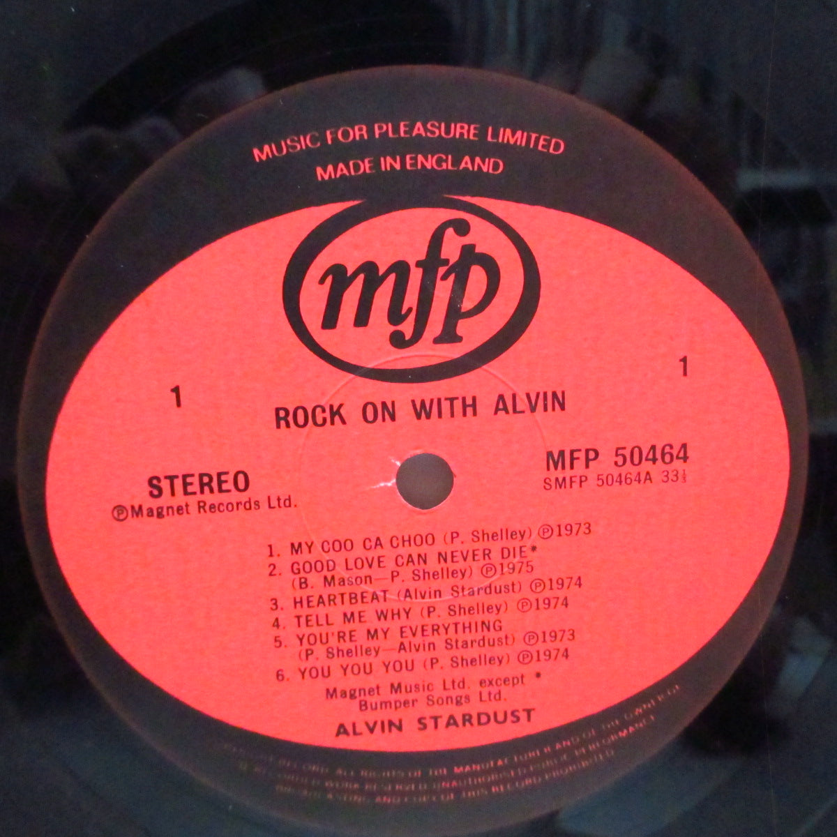 ALVIN STARDUST (アルヴィン・スターダスト)  - Rock On With Alvin (UK オリジナル LP) 16曲入りベスト！