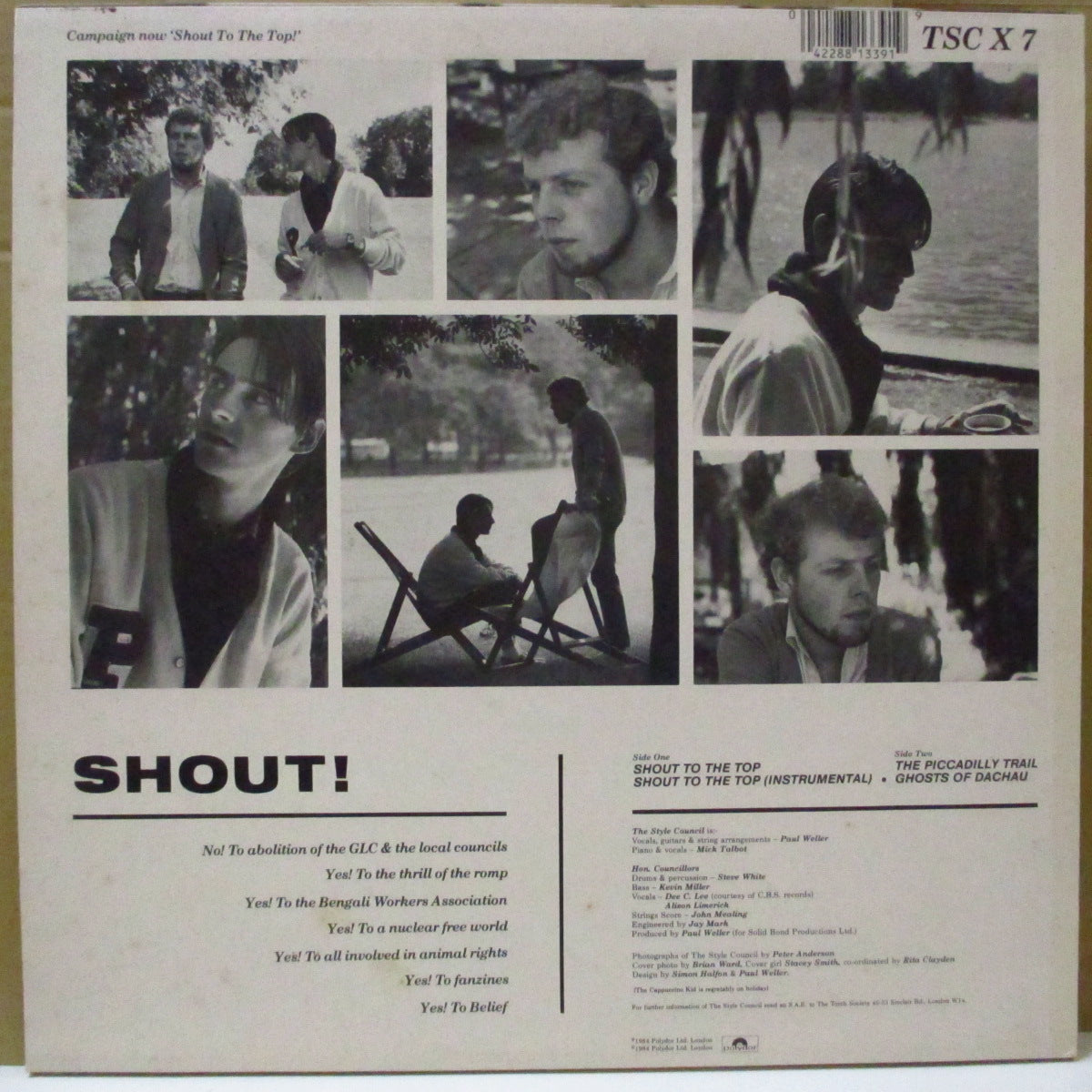 STYLE COUNCIL, THE (スタイル・カウンシル)  - Shout To The Top +3 (UK オリジナル 12インチ/表面コーティングジャケ)