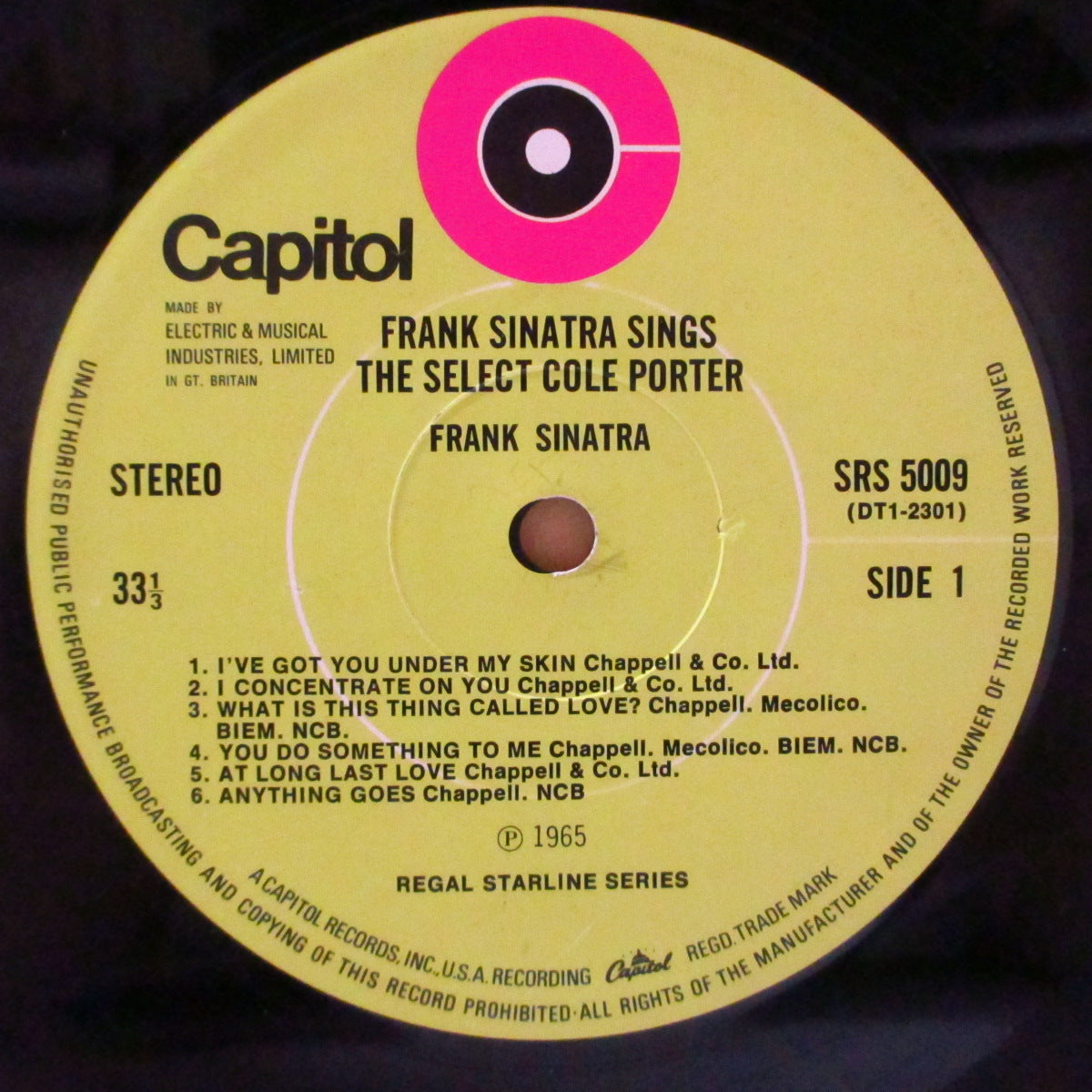FRANK SINATRA  (フランク・シナトラ)  - Sings The Select Cole Porter (UK '69 再発「ライム・グリーン・ラベ」ステレオLP)コール・ポーター楽曲編集コンピ。