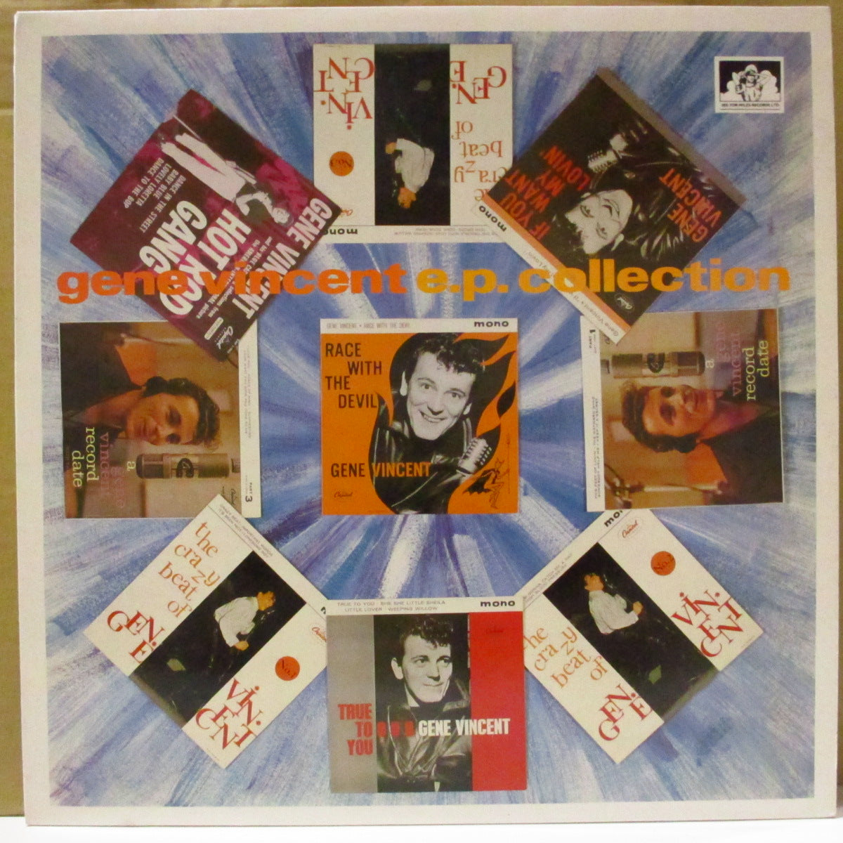 GENE VINCENT (ジーン・ヴィンセント)  - The E.P. Collection (UK '89 オリジナル・モノラル LP) '56〜'61年英国EPから選曲の裏ベスト的内容のコンピ！