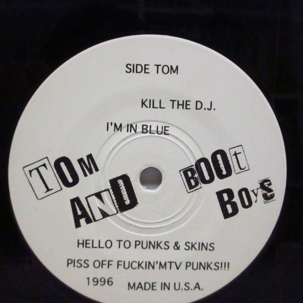 TOM AND BOOT BOYS  (トム＆ブート・ボーイズ)  - Punks Are Alright (Japan '96 オリジナル 5曲入り 7"/マットソフト紙ジャケ) ファースト！