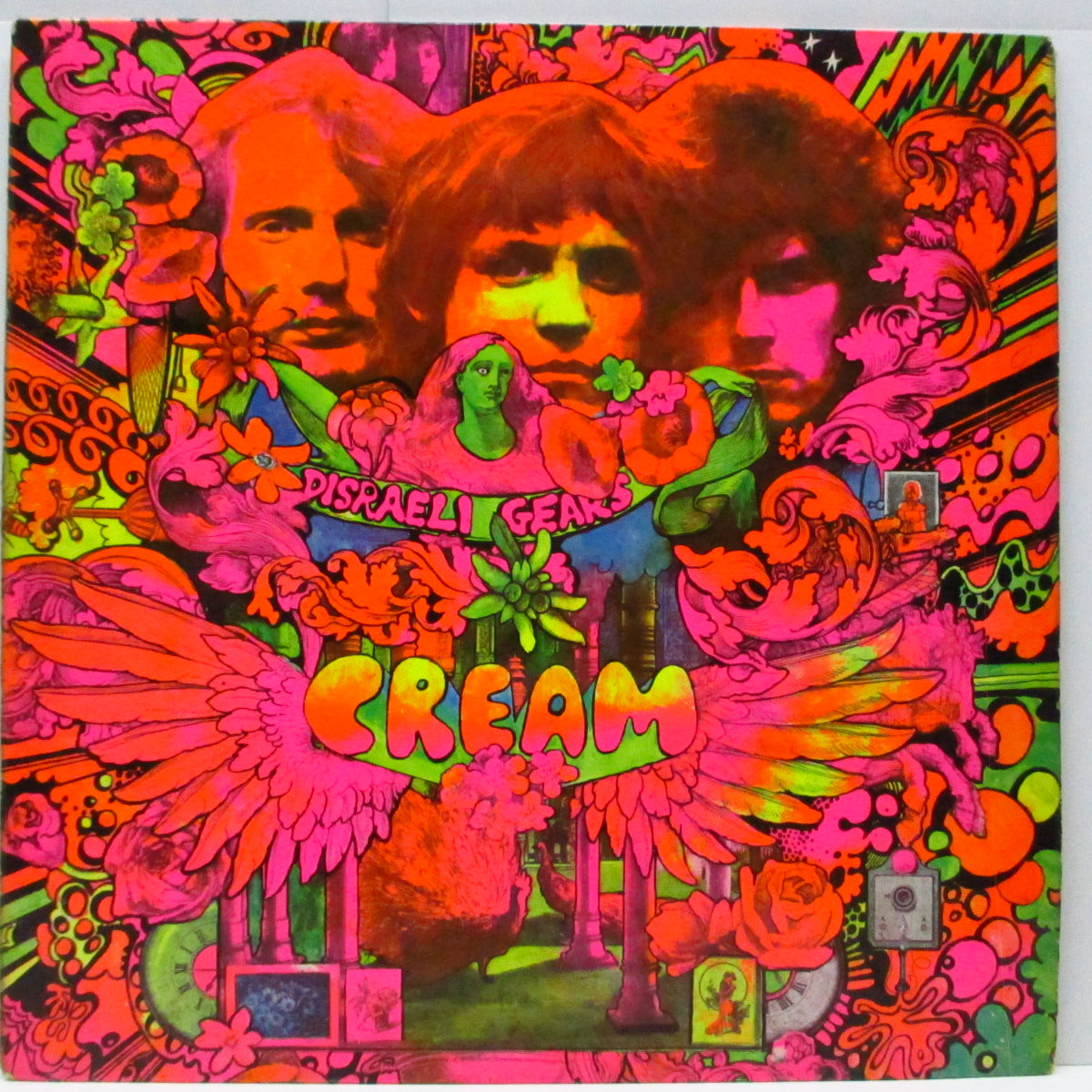 CREAM (クリーム)  - Disraeli Gears (UK '68 サードプレス「ステレオ」LP/表面コーティングジャケ）'67年セカンドアルバム！
