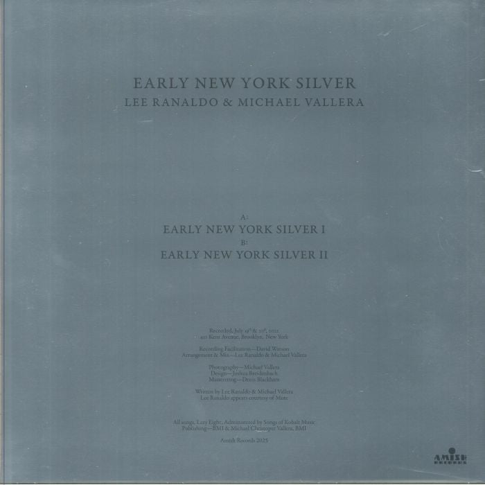 LEE RANALDO & MICHAEL VALLETA (リー・ラナルド・アンド・マイケル・ヴァレラ)  - Early New York Silver (US 限定140グラム重量 LP/NEW) '25年コラボレーションアルバム