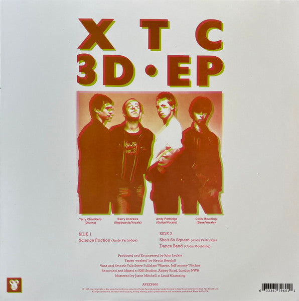 XTC - 3D・EP (UK 正規限定再発3曲入り「エコジャズ・カラーヴァイナル」 10インチ/NEW) '77年デビューEP