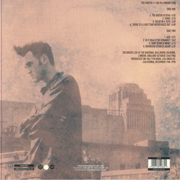 SMITHS, THE (ザ・スミス)  - Live In London 1986 (EU 500枚限定 「ホワイトヴァイナル」 LP/NEW)