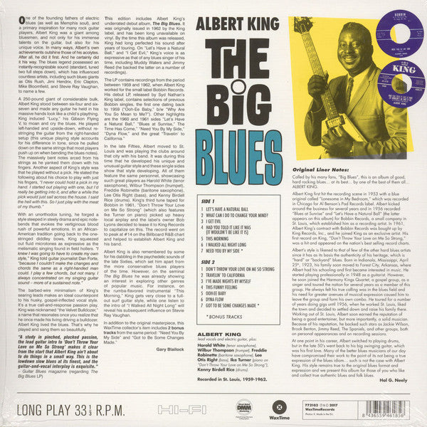 ALBERT KING (アルバート・キング)  - The Big Blues (EU 限定復刻ボーナス入り再発180g LP/New)
