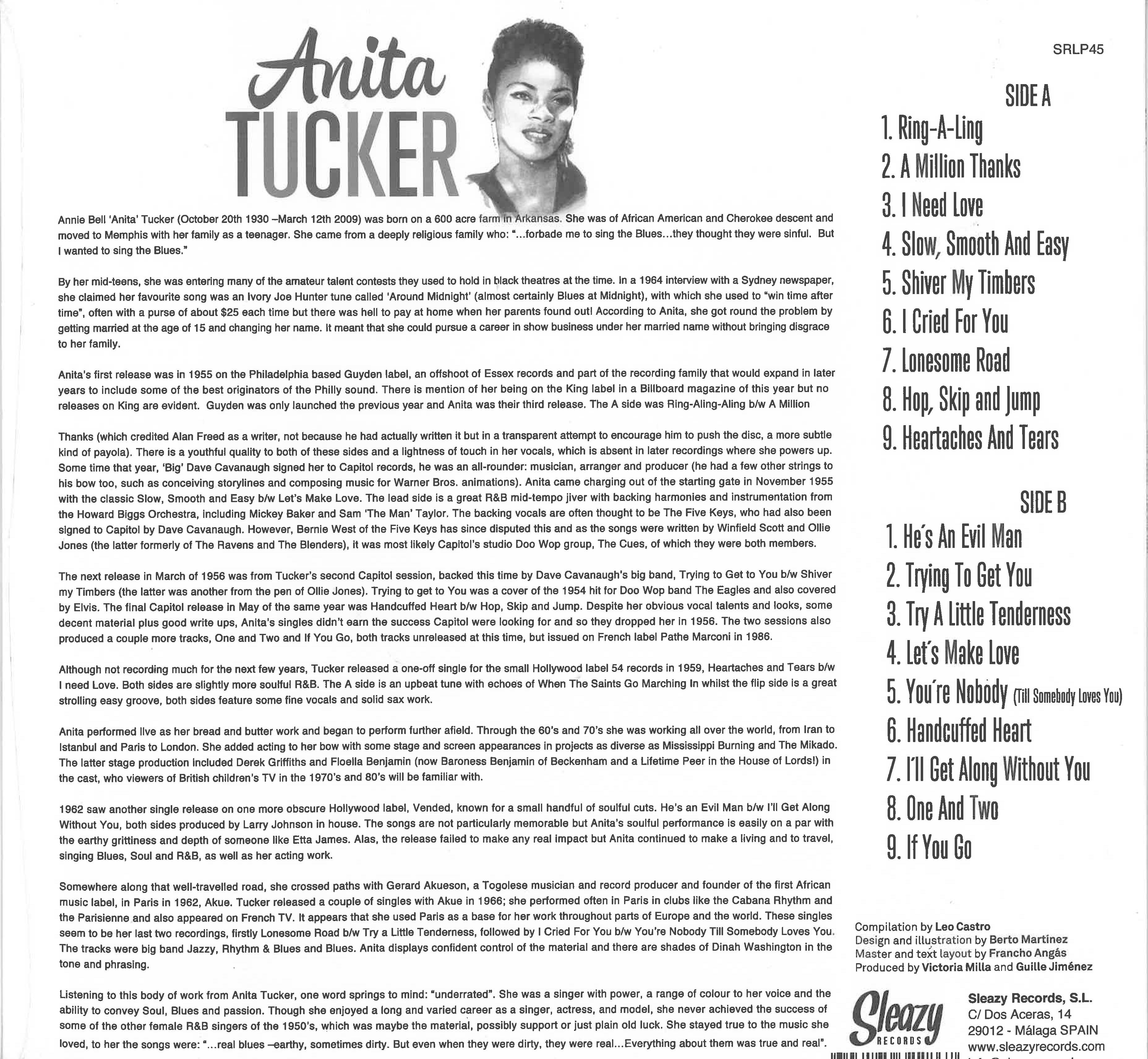 ANITA TUCKER (アニタ・タッカー)  - True And Real (EU 限定プレス LP/New)女性R&B完全シングル・コンピ！