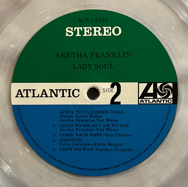 ARETHA FRANKLIN (アレサ・フランクリン)  - Lady Soul (US 限定「クリスタル・クリア VINYL」再発ステレオLP/New) '68年SOULチャート1位（POP2位）の大ヒット作