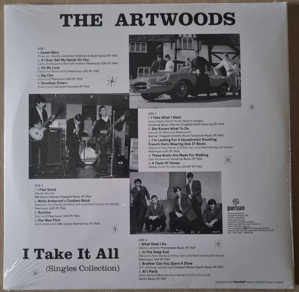 ARTWOODS (ジ・アートウッズ)  -  I Take It All  (EU 限定リリース・アナログ 2xLP/New)