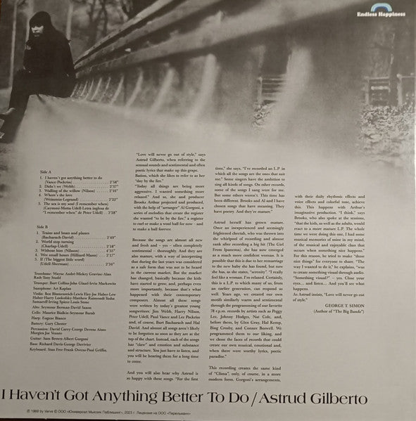 ASTRUD GILBERTO (アストラッド・ジルベルト)  - I Haven't Got Anything Better To Do (EU 限定再発ステレオ LP/New)