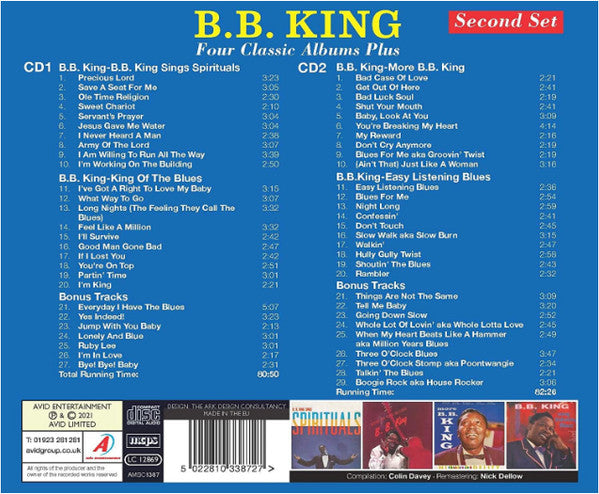 B.B.KING (B.B.キング)  - Four Classic Albums Plus - 2nd Set (UK 限定合体再発CDx2枚組 / New) 全56曲