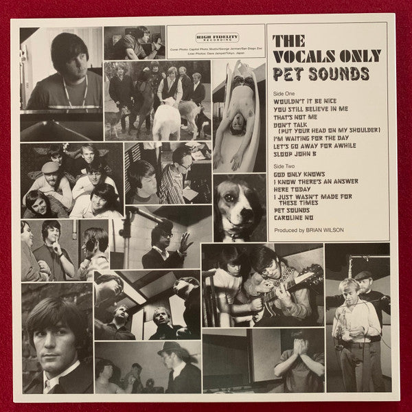 BEACH BOYS    (ビーチ・ボーイズ)  - The Vocal Only Pet Sounds (EU 限定プレス LP/New) 名作「ペット・サウンズ」の、ヴォーカル・トラックのチャンネルのみ収録の「ア・カペラ」アルバム！