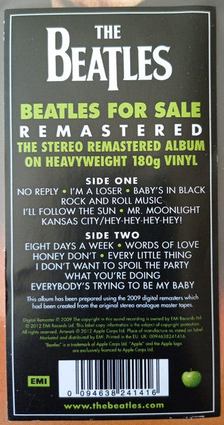 BEATLES (ビートルズ)  - Beatles For Sale  (UK-EU 限定リマスター再発 180g ステレオ LP/New)