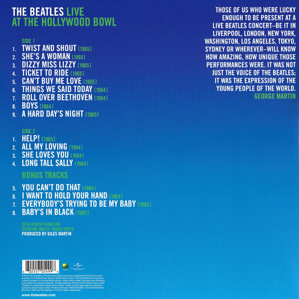 BEATLES (ビートルズ)  - Live At The Hollywood Bowl (Worldwide 限定リマスター再発 LP/New)