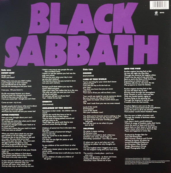 BLACK SABBATH (ブラック・サバス)  - Master Of Reality (UK 限定復刻再発アナログ LP-エンボス・ジャケ/ New)