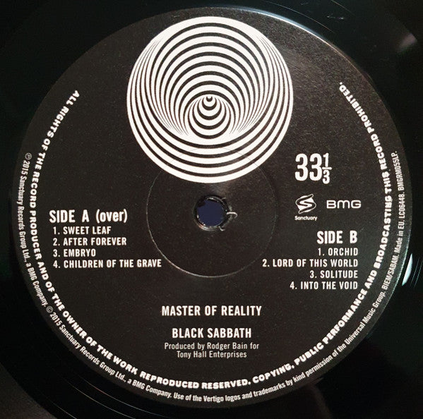 BLACK SABBATH (ブラック・サバス)  - Master Of Reality (UK 限定復刻再発アナログ LP-エンボス・ジャケ/ New)