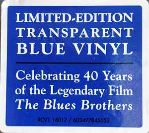 BLUES BROTHERS (ブルース・ブラザーズ)  - サントラ：The Blues Brothers (EU 発売40周年限定再発「ブルーVINYL」LP/New)