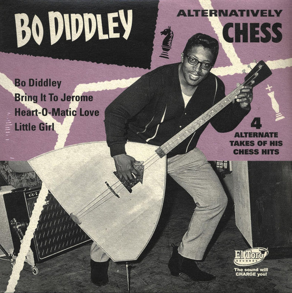 BO DIDDLEY (ボ・ディドリー)  - Alternatively CHESS / Bo Diddley +3 (Spain 限定4曲入りジャケ付き「クリア・ピンク盤」7インチEP/New)