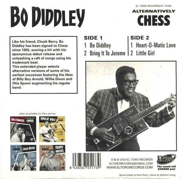 BO DIDDLEY (ボ・ディドリー)  - Alternatively CHESS / Bo Diddley +3 (Spain 限定4曲入りジャケ付き「クリア・ピンク盤」7インチEP/New)