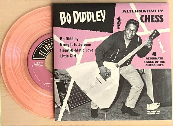 BO DIDDLEY (ボ・ディドリー)  - Alternatively CHESS / Bo Diddley +3 (Spain 限定4曲入りジャケ付き「クリア・ピンク盤」7インチEP/New)