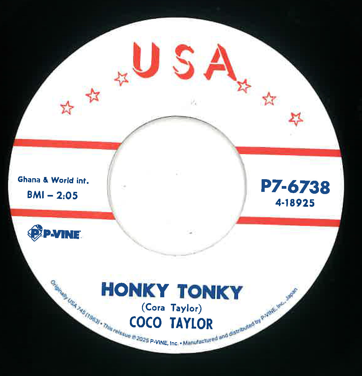 COCO TAYLOR (KOKO TAYLOR) (ココ・テイラー)  - Honky Tonky  / Like Heaven To Me (Japan 正規限定復刻再発 7インチ+カンパニースリーブ /New) スウィンギー・ロッキンブルース名曲！